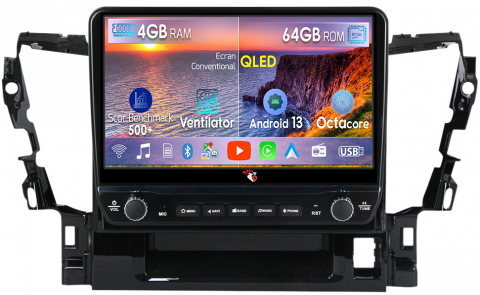 Alphard 2015-2020 - Navigatie dedicata Alphard 2015-2020 cu butoane rotative model 2024, 4 GB RAM 64 ROM, Quadcore, Android 13, Display QLED, 10", DSP, Carplay, Android Auto, Internet, Youtube , Waze , WI-FI