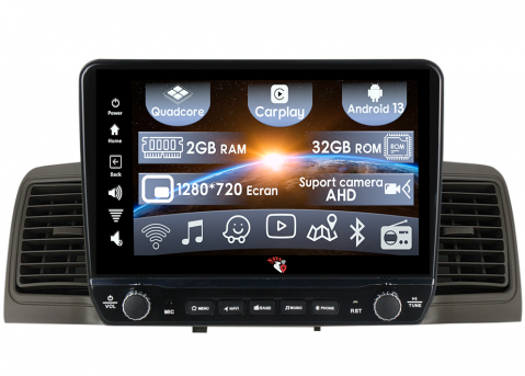 Corolla EX 2007-2012 - Navigatie dedicata Corolla EX 2007-2012 cu butoane rotative model 2024, 9 Inch, 2GB RAM 32GB ROM, Quadcore, Android 13, WiFi, Bluetooth, Magazin Play