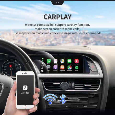 Navigatie dedicata Audi A4 2009-2012 MMI 3G, Android 13, Wireless Carplay si Android auto 6GB RAM 128GB ROM, Octacore 2.0ghz, Display IPS 1280*720, 8.8 inch, Microfon Extern [2]