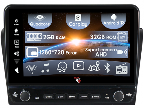 Mazda - Navigatie dedicata Mazda 3 2004-2009 cu butoane rotative model 2024, 9 Inch, 2GB RAM 32GB ROM, Quadcore, Android 13, WiFi, Bluetooth, Magazin Play