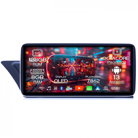 Navigatii Dedicate - Navigatie dedicata Audi Q5 2008-2015 NON-MMI, 8GB RAM 128GB ROM, Octa Core, Display IPS 1280*720, 10.25 inch, Carplay&Android Auto, Android 13, SIM 4G