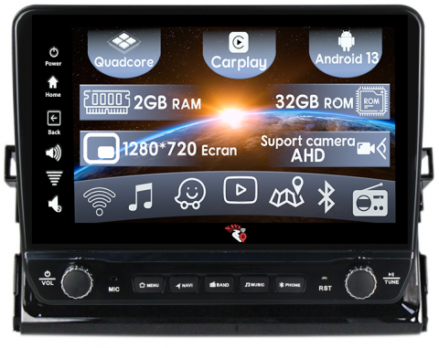 Toyota - Navigatie dedicata Estima 2006-2012 cu butoane rotative model 2024, 9 Inch, 2GB RAM 32GB ROM, Quadcore, Android 13, WiFi, Bluetooth, Magazin Play