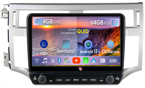 Avalon 2005-2010 - Navigatie dedicata Avalon 2005-2010 cu butoane rotative model 2024, 4 GB RAM 64 ROM, Quadcore, Android 13, Display QLED, 9", DSP, Carplay, Android Auto, Internet, Youtube , Waze , WI-FI