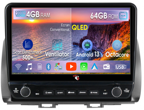 bB 2 2005-2016 - Navigatie dedicata BB 2 2005-2016 cu butoane rotative model 2024, 4 GB RAM 64 ROM, Quadcore, Android 13, Display QLED, 10", DSP, Carplay, Android Auto, Internet, Youtube , Waze , WI-FI