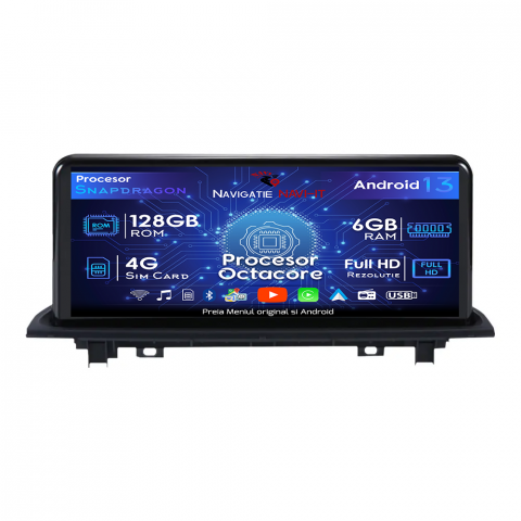 BMW - Navigatie dedicata BMW X1 F84 (2016 - 2017 ), Android 13, Wireless Carplay si Android auto 6GB RAM 128GB ROM, Display IPS, 10.25 inch, Microfon Ext