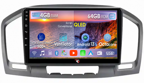 Opel - Navigatie dedicata Buick Regal 2009-2013, 4GB RAM 64GB ROM, Octacore, Android 13, Display QLED 9", DSP, Carplay, Android Auto, Internet, Youtube, Waze, WIFI, Bluetooth