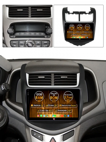 Navigatie dedicata Chevrolet Aveo 2014-2017, 12GB RAM 256GB ROM, Android 13, Rezolutie 2K, Display QLED, 9", DSP, Carplay, Android Auto, Internet, Youtube, Waze, Wi Fi, USB [4]