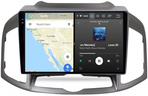 Navigatie dedicata Chevrolet Captiva 2012-2017, 12GB RAM 256GB ROM, Android 13, Rezolutie 2K, Display QLED, 10", DSP, Carplay, Android Auto, Internet, Youtube, Waze, Wi Fi, USB [2]