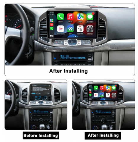 Navigatie dedicata Chevrolet Captiva 2012-2017, 12GB RAM 256GB ROM, Android 13, Rezolutie 2K, Display QLED, 9", DSP, Carplay, Android Auto, Internet, Youtube, Waze, Wi Fi, USB [3]