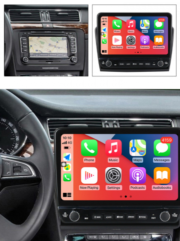 Navigatie dedicata Superb 2008-2015 cu butoane rotative model 2024, 10 Inch, 2GB RAM 32GB ROM, Quadcore, Android 13, WiFi, Bluetooth, Magazin Play [3]
