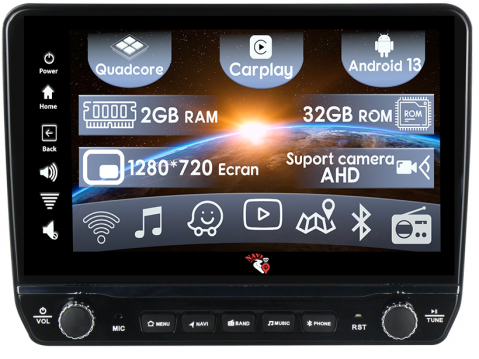 Navigatii Universale - Navigatie GPS NAVI-IT Universala cu butoane rotative model 2024, 9 Inch, 2GB RAM 32GB ROM, Quadcore, Android 13, WiFi, Bluetooth, Magazin Play