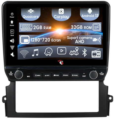 Kia - Navigatie dedicata Sorento 2002-2011 cu butoane rotative model 2024, 9 Inch, 2GB RAM 32GB ROM, Quadcore, Android 13, WiFi, Bluetooth, Magazin Play