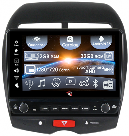 ASX 2010-2019 - Navigatie dedicata Mitsubishi ASX cu butoane rotative model 2024, 9 Inch, 2GB RAM 32GB ROM, Quadcore, Android 13, WiFi, Bluetooth, Magazin Play