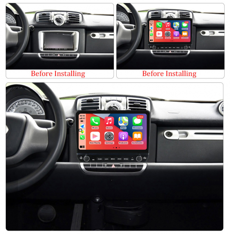 Navigatie dedicata Smart Fortwo 2011-2015 cu butoane rotative model 2024, 9 Inch, 2GB RAM 32GB ROM, Quadcore, Android 13, WiFi, Bluetooth, Magazin Play [4]