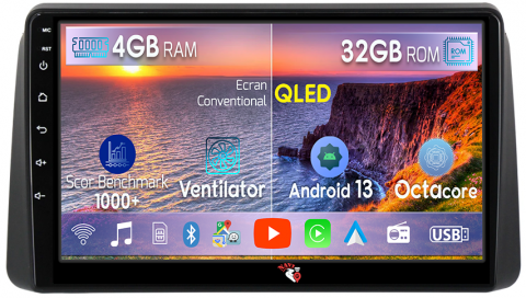 CHRYSLER - Navigatie dedicata Chrysler Grand Voyager 2011-2015, 4 GB RAM 32 ROM, Android 13, Display QLED 1K, 9",DSP, Carplay, Android Auto, Internet, Youtube , Waze , Wi Fi , Usb , Bluetooth , Mir