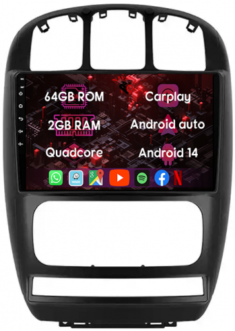 (Resigilata) Navigatie dedicata Chrysler Pacifica 2006-2012/Dodge Caravan, 2 GB RAM 32GB ROM, Android 13, Display IPS, 9", DSP, Carplay, Android Auto, Internet, Youtube , Waze , Wi Fi , Usb , Blue [3]