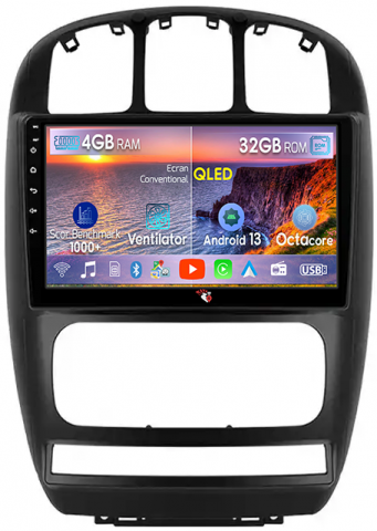 CHRYSLER - Navigatie dedicata Chrysler Pacifica 2006-2012/Dodge Caravan, 4 GB RAM 32GB ROM, Android 13, Display QLED 1K, 9", DSP, Carplay, Android Auto, Internet, Youtube , Waze , Wi Fi , Usb , Blu