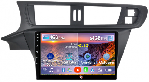 Citroen - Navigatie dedicata Citroen C3-XR 2010-2015, 4GB RAM 64GB ROM, Octacore, Android 13, Display QLED 10", DSP, Carplay, Android Auto, Internet, Youtube, Waze, WIFI, Bluetooth