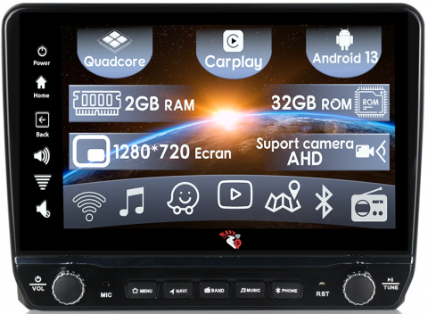 Audi - Navigatie dedicata Audi A3 cu butoane rotative model 2024, 9 Inch, 2GB RAM 32GB ROM, Quadcore, Android 13, WiFi, Bluetooth, Magazin Play
