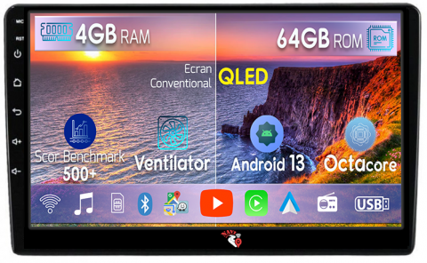 Citroen - Navigatie dedicata Citroen C5 2009, 4GB RAM 64GB ROM, Octacore, Android 13, Display QLED 10", DSP, Carplay, Android Auto, Internet, Youtube, Waze, WIFI, Bluetooth