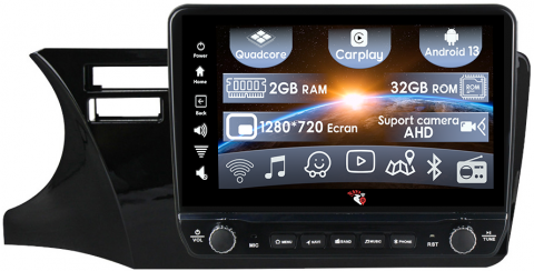 Honda - Navigatie dedicata City 2014-2017 cu butoane rotative model 2024, 9 Inch, 2GB RAM 32GB ROM, Quadcore, Android 13, WiFi, Bluetooth, Magazin Play