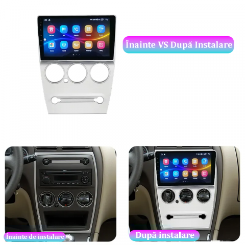 Navigatie dedicata Citroen Elysee 2008-2014, 4GB RAM 64GB ROM, Octacore, Android 13, Display QLED 9", DSP, Carplay, Android Auto, Internet, Youtube, Waze, WIFI, Bluetooth [2]