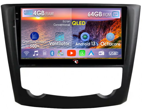 Renault Corega 2016 - Navigatie dedicata Corega 2016, 4GB RAM 64GB ROM, Octacore, Android 13, Display QLED 9", DSP, Carplay, Android Auto, Internet, Youtube, Waze, WIFI, Bluetooth