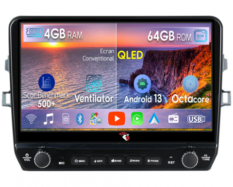 Navigatii Dedicate - Navigatie dedicata Corolla 2009-2012 cu butoane rotative model 2024, 4GB RAM 64GB ROM, Quadcore, Android 13, Display QLED 9", DSP, Carplay, Android Auto, Internet, Youtube, Waze, WIFI