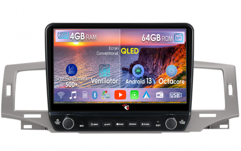 Corolla 9 E120 2004-2006 - Navigatie dedicata Corolla 9 E120 2004-2006 cu butoane rotative model 2024, 4GB RAM 64GB ROM, Quadcore, Android 13, Display QLED 9", DSP, Carplay, Android Auto, Internet, Youtube, Waz