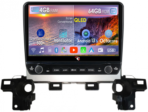 Mazda - Navigatie dedicata CX-5 2017-2018 cu butoane rotative model 2024, 4 GB RAM 64 ROM, Quadcore, Android 13, Display QLED, 9", DSP, Carplay, Android Auto, Internet, Youtube , Waze , WI-FI