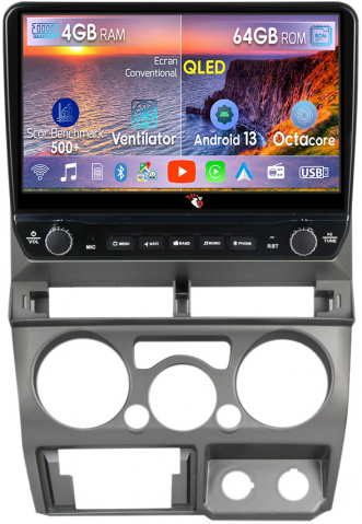 D-Max 2007-2011 - Navigatie dedicata D-Max 2007-2011 cu butoane rotative model 2024, 4 GB RAM 64 ROM, Quadcore, Android 13, Display QLED, 9", DSP, Carplay, Android Auto, Internet, Youtube , Waze , WI-FI