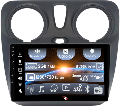 Dacia - (Resigilata) Navigatie dedicata Dacia Dokker 2012, Android 13, Wireless Carplay si Android auto 2GB RAM 32 ROM, Display IPS, Full HD, 9 inch, Microfon Extern, Suport camere AHD