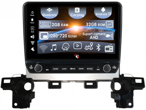 Mazda - Navigatie dedicata CX-5 2017-2018 cu butoane rotative model 2024, 9 Inch, 2GB RAM 32GB ROM, Quadcore, Android 13, WiFi, Bluetooth, Magazin Play