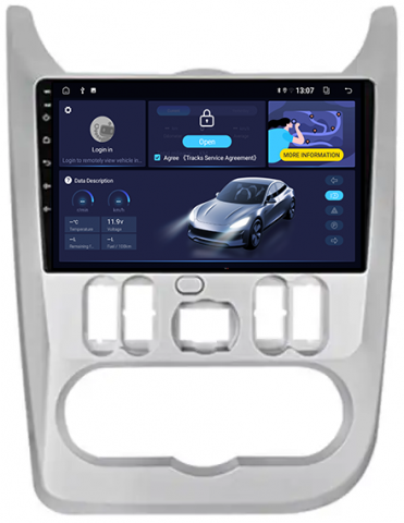 Dacia - (Resigilata) Navigatie dedicata Renault&Dacia 2009-2013, 2GB RAM 32GB ROM, Quad Core, Display 9" IPS Full HD, Carplay&Android Auto, Android 14, Suport camere AHD