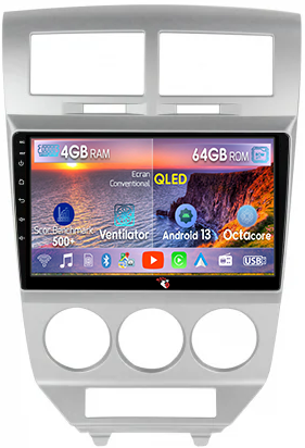 Dodge Caliber 2007-2014 - Navigatie dedicata Dodge Caliber 2007-2014, 4GB RAM 64GB ROM, Octacore, Android 13, Display QLED 10", DSP, Carplay, Android Auto, Internet, Youtube, Waze, WIFI, Bluetooth