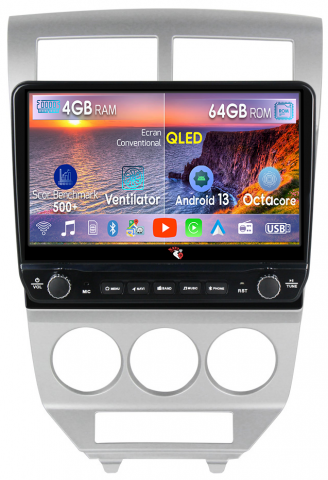 Dodge Caliber 2007-2014 - Navigatie dedicata Dodge caliber 2007-2014 cu butoane rotative model 2024, 4 GB RAM 64 ROM, Quadcore, Android 13, Display QLED, 10", DSP, Carplay, Android Auto, Internet, Youtube , Waze ,