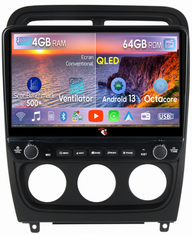 Dodge Caliber 2007-2014 - Navigatie dedicata Dodge caliber 2009-2013 cu butoane rotative model 2024, 4 GB RAM 64 ROM, Quadcore, Android 13, Display QLED, 9", DSP, Carplay, Android Auto, Internet, Youtube , Waze , WI-FI
