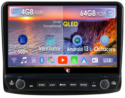Epica 2006-2011 - Navigatie dedicata Epica 2006-2011 cu butoane rotative model 2024, 4 GB RAM 64 ROM, Quadcore, Android 13, Display QLED, 9", DSP, Carplay, Android Auto, Internet, Youtube , Waze , WI-FI