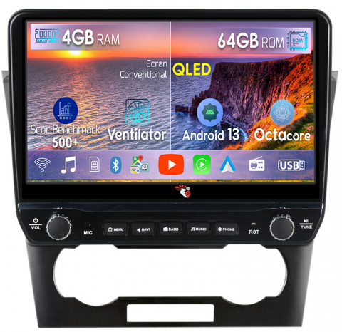 Epica 2006-2012 - Navigatie dedicata Epica 2006-2012 cu butoane rotative model 2024, 4 GB RAM 64 ROM, Quadcore, Android 13, Display QLED, 9", DSP, Carplay, Android Auto, Internet, Youtube , Waze , WI-FI