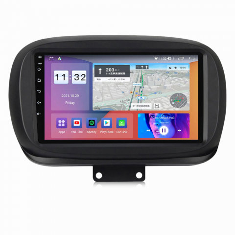 Navigatie dedicata Fiat 500X 2014-2019, 4GB RAM 64GB ROM, Octacore, Android 13, Display QLED 9", DSP, Carplay, Android Auto, Internet, Youtube, Waze, WIFI, Bluetooth [2]
