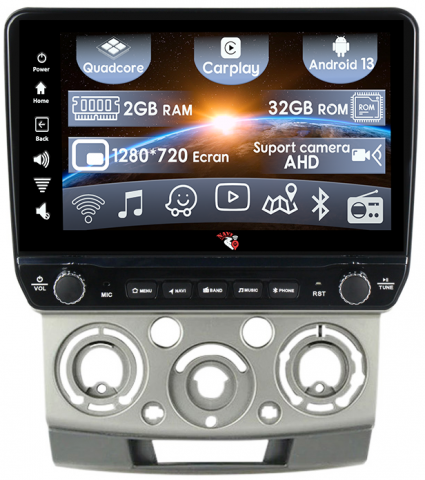 Ranger 2006-2011 - Navigatie dedicata Ranger 2006-2011 cu butoane rotative model 2024, 9 Inch, 2GB RAM 32GB ROM, Quadcore, Android 13, WiFi, Bluetooth, Magazin Play