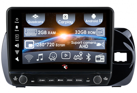 Vitz 2016-2020 - Navigatie dedicata Vitz 2016-2020 cu butoane rotative model 2024, 9 Inch, 2GB RAM 32GB ROM, Quadcore, Android 13, WiFi, Bluetooth, Magazin Play