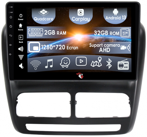 Fiat Doblo - (Resigilata) Navigatie dedicata Fiat Doblo 2015, Android 13, Wireless Carplay si Android auto 2GB RAM 32 ROM, Display IPS Full HD, 10 inch, Microfon Extern, Suport camere AHD