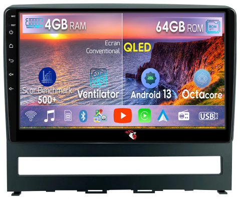 Fiat - Navigatie dedicata Fiat Perla 2009+, 4GB RAM 64GB ROM, Octacore, Android 13, Display QLED 9", DSP, Carplay, Android Auto, Internet, Youtube, Waze, WIFI, Bluetooth