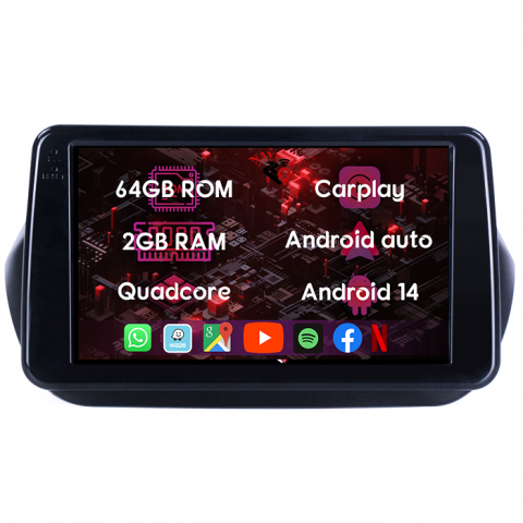 (Resigilata) Navigatie dedicata Fiat Qubo 2008-2017, 2GB RAM 32GB ROM, Quad Core, Display 9" IPS Full HD, Carplay, Android 13, Bluetooth, Magazin Play, Suport camere AHD [6]