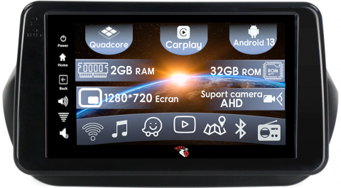 Fiorino Qubo 2008-2017 - (Resigilata) Navigatie dedicata Fiat Qubo 2008-2017, 2GB RAM 32GB ROM, Quad Core, Display 9" IPS Full HD, Carplay, Android 13, Bluetooth, Magazin Play, Suport camere AHD