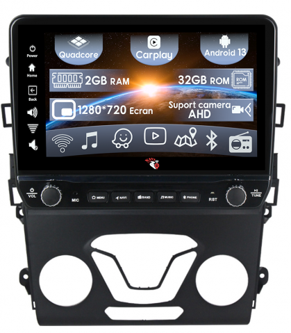 Mondeo 2014-2019 - Navigatie dedicata Mondeo 2014-2019 cu butoane rotative model 2024, 9 Inch, 2GB RAM 32GB ROM, Quadcore, Android 13, WiFi, Bluetooth, Magazin Play