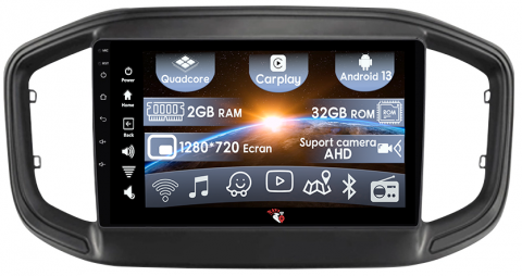 Strada 2020-2021 - (Resigilata) Navigatie dedicata Fiat Strada 2020-2021, 2GB RAM 32GB ROM, Quad Core, Display 9" IPS Full HD, Carplay, Android 13, Bluetooth, Magazin Play, Suport camere AHD
