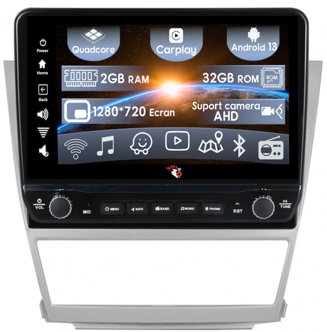 Toyota - Navigatie dedicata Camry 2007-2011 cu butoane rotative model 2024, 10 Inch, 2GB RAM 32GB ROM, Quadcore, Android 13, WiFi, Bluetooth, Magazin Play