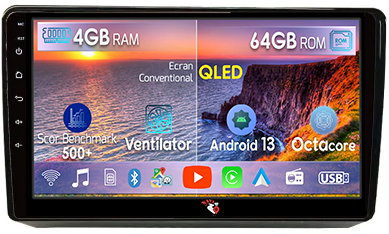 Fiat - Navigatie dedicata Fiat Viaggio/Ottimo, 4GB RAM 64GB ROM, Octacore, Android 13, Display QLED 9", DSP, Carplay, Android Auto, Internet, Youtube, Waze, WIFI, Bluetooth